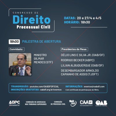 Desembargador do TJDFT participa de Congresso da OAB/DF