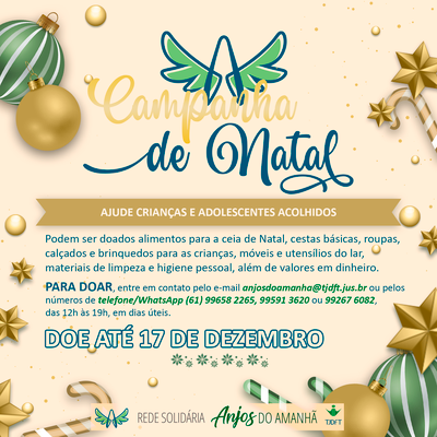 VIJ-DF lança Campanha de Natal para ajudar crianças e adolescentes acolhidos