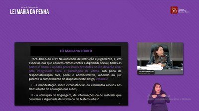 Juíza do TJDFT fala sobre Lei Mariana Ferrer em Ciclo de Diálogos do CNMP