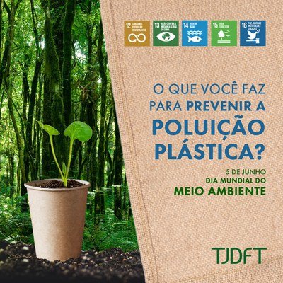 Dia Mundial do Meio Ambiente: TJDFT atua na prevenção da poluição plástica