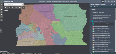 Geoportal atualiza mapa das Circunscrições Judiciárias do DF