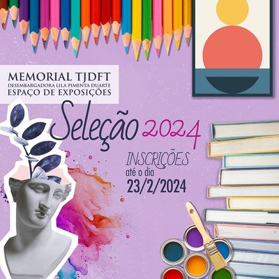 Última semana de inscrição para exposições de arte e lançamentos de livros no Memorial TJDFT