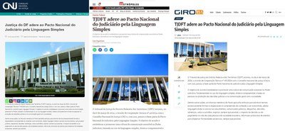 Adesão do TJDFT ao Pacto Nacional do Judiciário pela Linguagem Simples repercute na imprensa