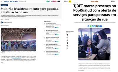 Participação do TJDFT no PopRuaJud repercute na imprensa