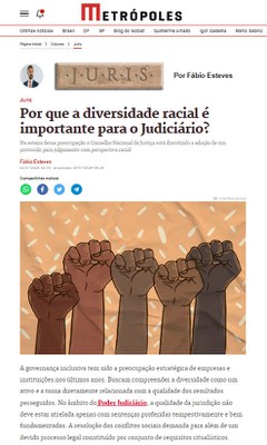 Juiz do TJDFT publica artigo sobre diversidade racial no Judiciário