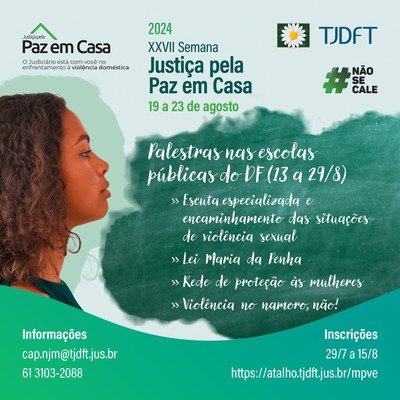 Abertas inscrições para ciclo de palestras do Maria da Penha Vai à Escola na rede pública de ensino