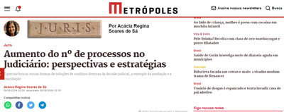 Artigo de Juíza do TJDFT é publicado no site do jornal Metróples