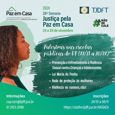 Abertas inscrições para palestras do programa Maria da Penha Vai à Escola