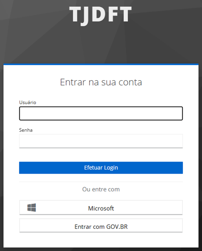 Autenticação para acesso à agenda dos magistrados(as) do TJDFT será via GOV.BR a partir de 7/1