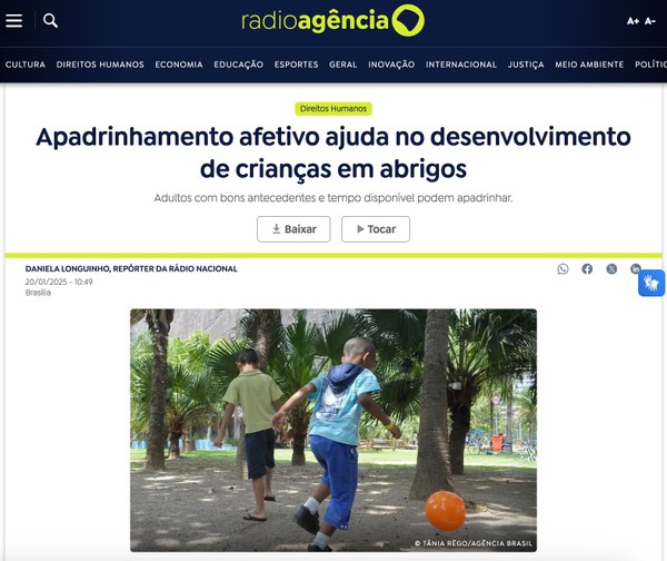 Psicóloga do TJDFT explica benefícios do apadrinhamento afetivo na Rádio Agênciaexibir mapa do site